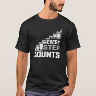 Every Step Counts-Typografie-T-Shirt-Design T-Shirt