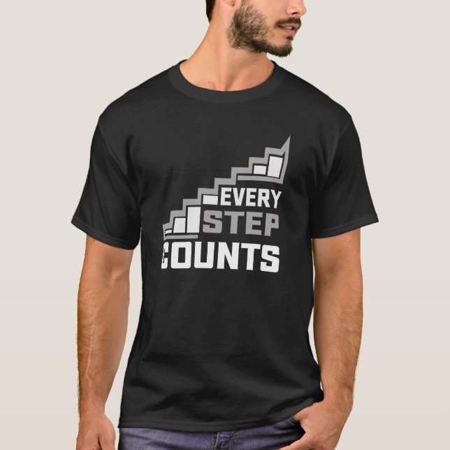 Every Step Counts Typography T-shirt Design (Vorderseite)