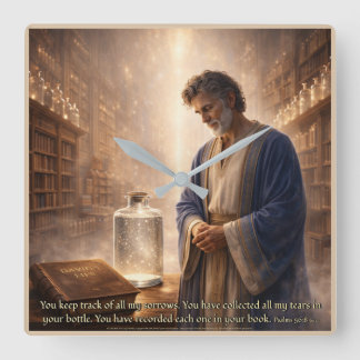 Every Tear Remembered  Quadratische Wanduhr