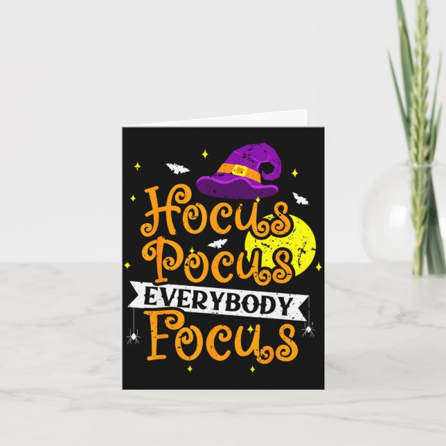 Everybody Focus Funny Halloween Teacher Men Women  Karte (Vorderseite)
