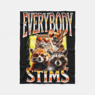 Everybody Stims Autismus-Bewusstsein Bootleg Neuro Fleecedecke