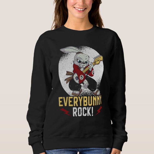 Everybunny Rock Rabbit Whisperer Animal Bunny  Roc Sweatshirt (Vorderseite)