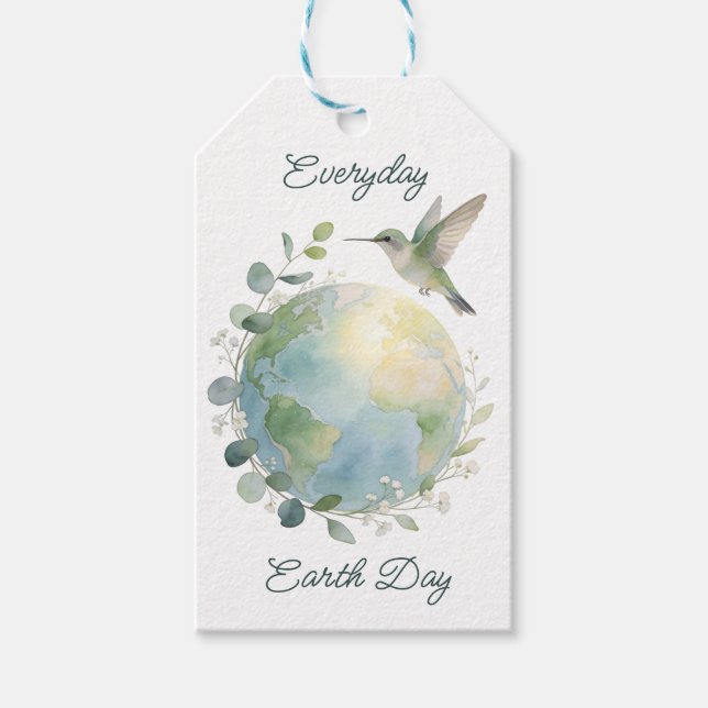 Everyday Earth Day Hummingbird Bird Geschenkanhänger (Vorderseite)