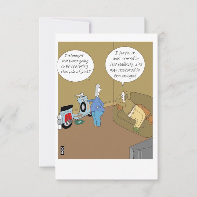 Everyday humour card for the old scooter fanatic (Vorderseite)