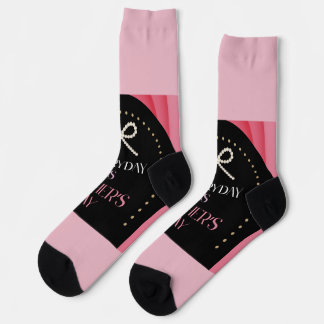 Everyday is Mothers Day Elegance Pink Bow Socks Socken