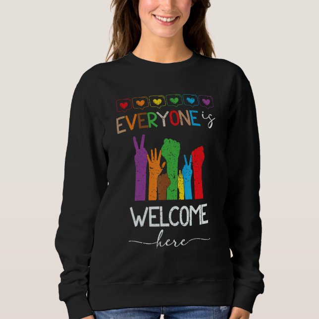 Everyone is welcome here Unity Day Anti Bullying A Sweatshirt (Vorderseite)