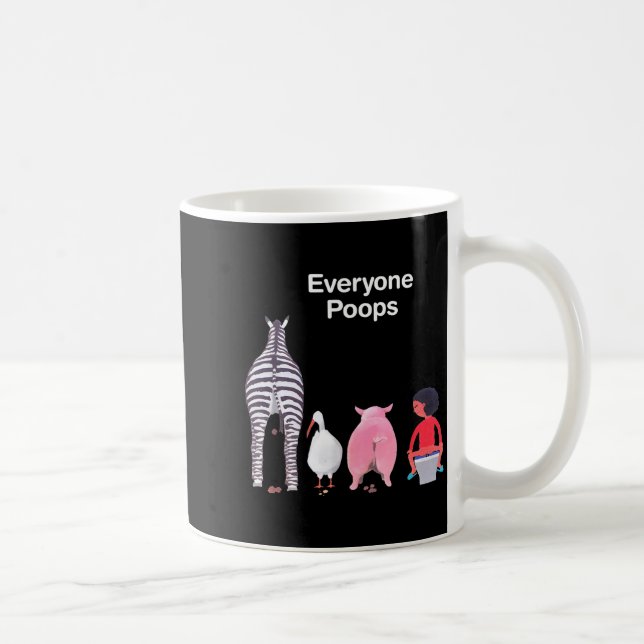 Everyone Ops Funny Zebra G Toilet Humor  Kaffeetasse (Rechts)