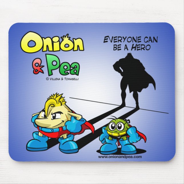 Everyone sieht Hund zu Hero Onion Pea & mousepad. Mousepad (Vorne)