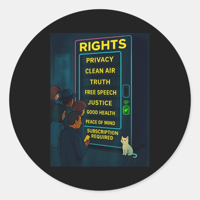 Everything For A Price Funny Satire Gift  Runder Aufkleber (Vorderseite)