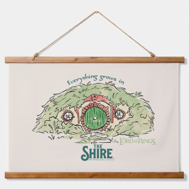 Everything Grows in THE SHIRE™ Wandteppich Mit Holzrahmen (Vorne)