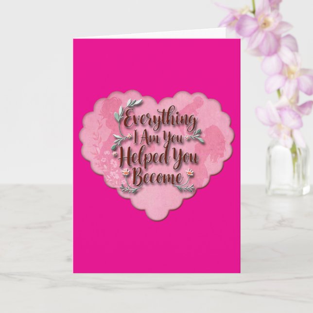 Everything I Am – Soft Floral Typography Art Karte (Orchidee)