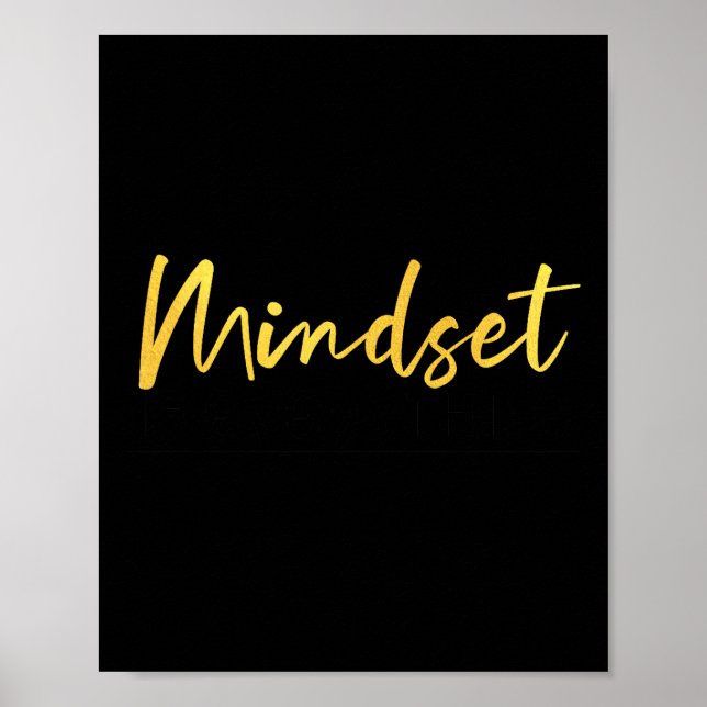Everything Is Mindset Inspirational Mind Motivatio Poster (Vorne)