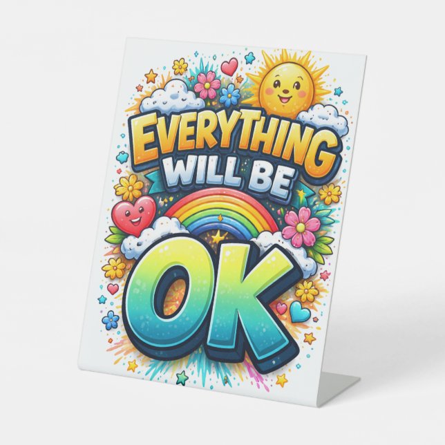 Everything Will Be OK Sockelschild (Vorderseite)
