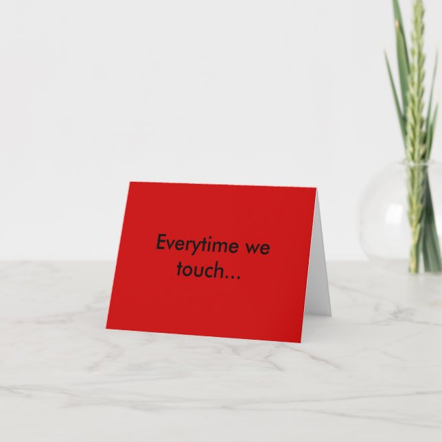 Everytime we touch... feiertagskarte (Vorderseite)