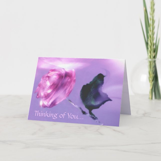 Eveszente Rose Karte (Vorderseite)