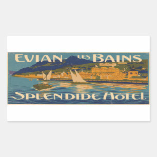 Evian Les Bain Schweiz Rechteckiger Aufkleber