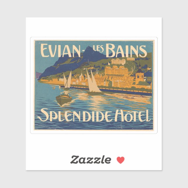 Evian Les Bains Spledide Hotel  Aufkleber (Blatt)