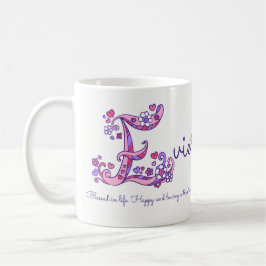 Evie dekorative E Monogramm-Tasse Namensbedeutung Kaffeetasse