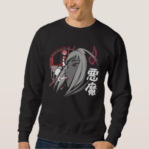 Evil Anime Sad Girl Otaku Japanisch Ästhetik Sweatshirt