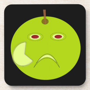 Evil Apple mit Scar Halloween Cork Untersetzer