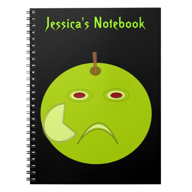 Evil Apple mit Scar halloween Custom Notebook Notizblock (Vorderseite)