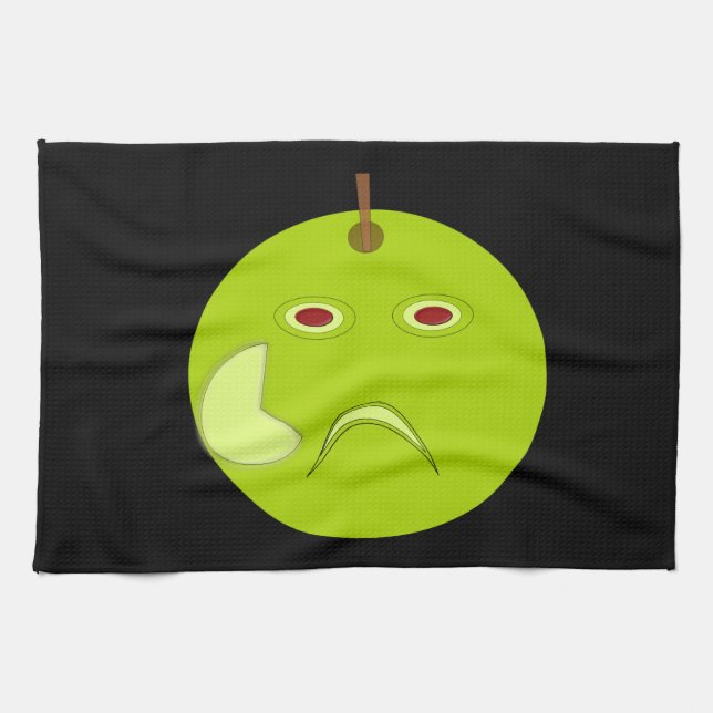 Evil Apple mit Scar Halloween Küchentuch (Horizontal)