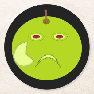 Evil Apple mit Scar Halloween Paper Untersetzer