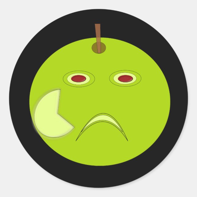 Evil Apple mit Scar Halloween Stickers (Vorderseite)