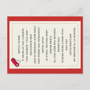 Evil Archeologist Motivation Postkarte