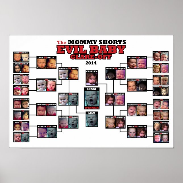 Evil Baby Glare-Off 2014 Tournament Poster (Vorne)