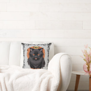 Evil Balck Cat Throw Kissen Kissen