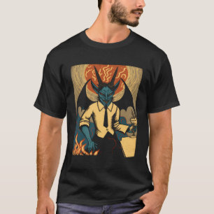 Evil Baphomet Ziege Teufel Dämon Gott mit Flügen M T-Shirt