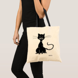 Evil Black Cat Gothc Kitty Lover Tragetasche