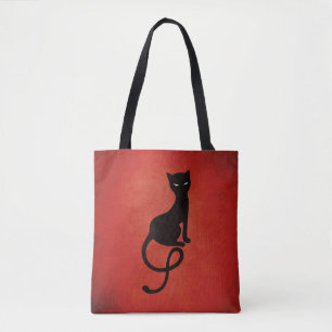 Evil Black Cat Red Elegant