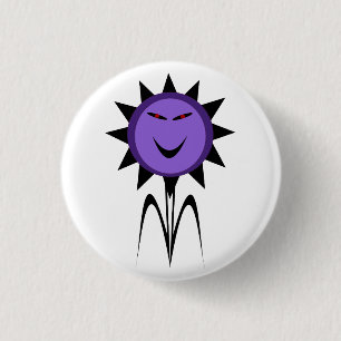Evil Blume Kawaii Goth Halloween Button