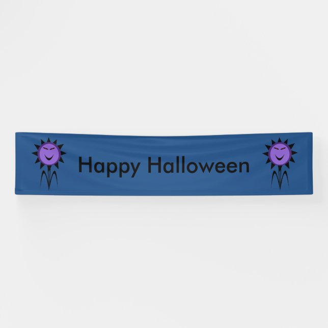 Evil Blume Kawaii Goth Halloween Custom Banner (Horizontal)