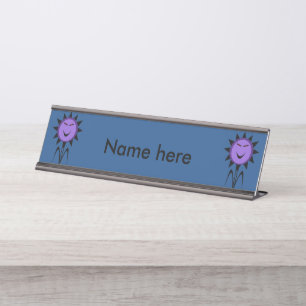 Evil Blume Kawaii Goth Halloween Custom Desk Sign Schreibtischnamensplakette