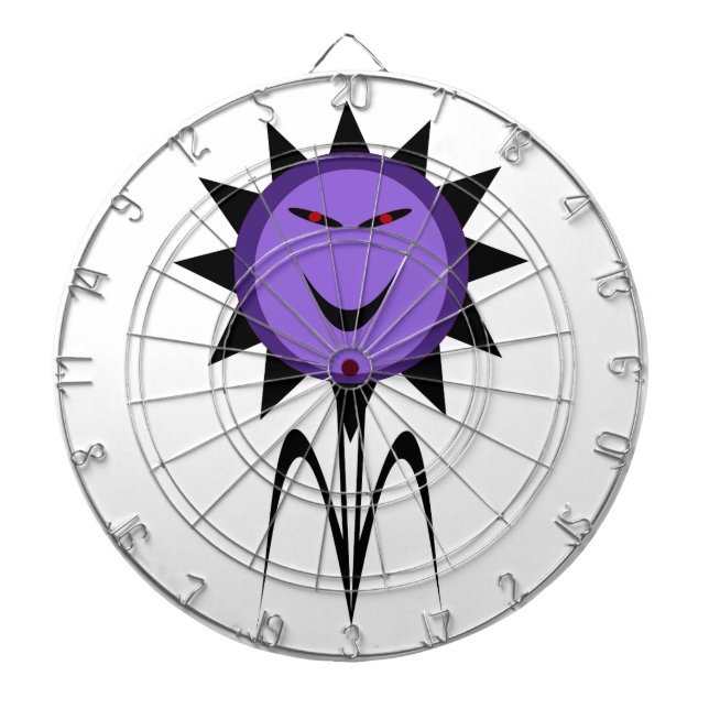 Evil Blume Kawaii Goth Halloween Dart Board Dartscheibe (vorne)