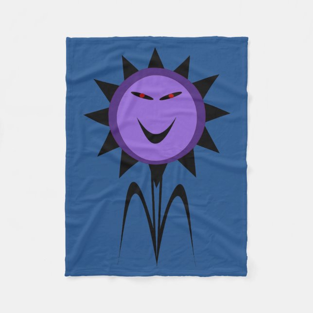 Evil Blume Kawaii Goth Halloween Fleece Blanket (Vorderseite)