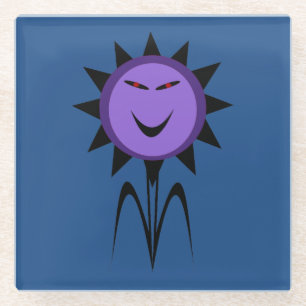 Evil Blume Kawaii Goth Halloween Glasuntersetzer
