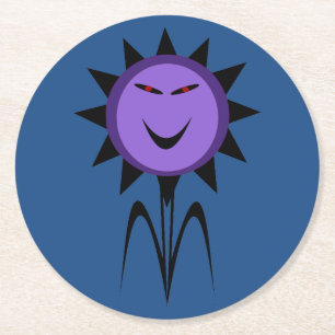 Evil Blume Kawaii Goth Halloween Paper Untersetzer