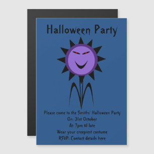 Evil Blume Kawaii Goth Halloween-Party Invites Magneteinladung