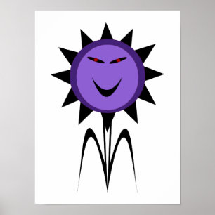 Evil Blume Kawaii Goth Halloween Poster