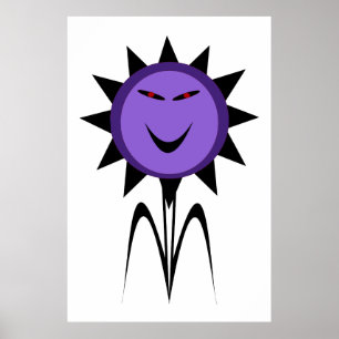 Evil Blume Kawaii Goth Halloween Poster