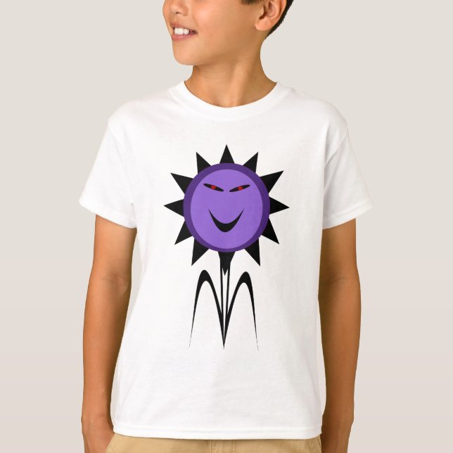 Evil Blume Kawaii Goth Halloween T Shirt (Vorderseite)