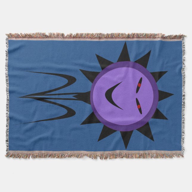Evil Blume Kawaii Goth Halloween Throw Blanket Decke (Vorderseite)