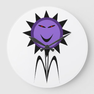 Evil Blume Kawaii Goth Halloween Wall Clock Große Wanduhr