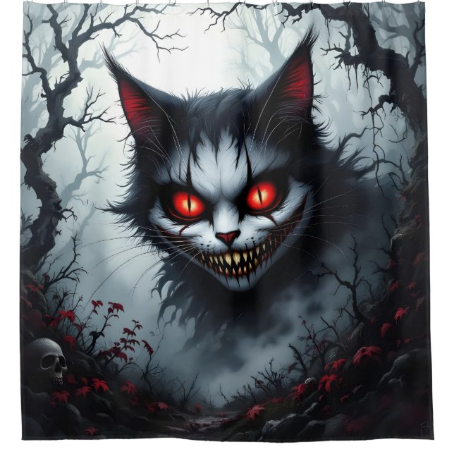 Evil Cat Duschvorhang (Vorderseite)