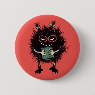 Evil Character Gothic Book Lover Button