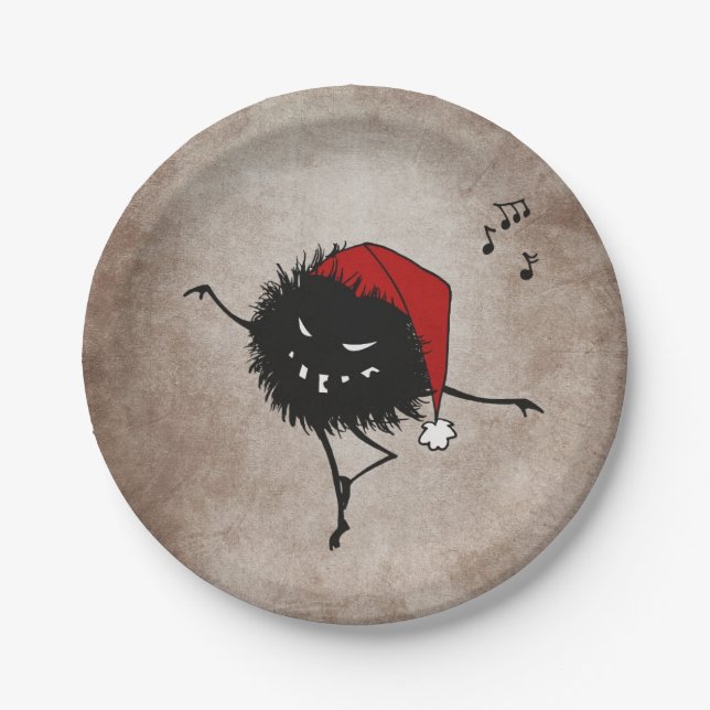 Evil Christmas Character Creepy Niedlich Pappteller (Vorderseite)